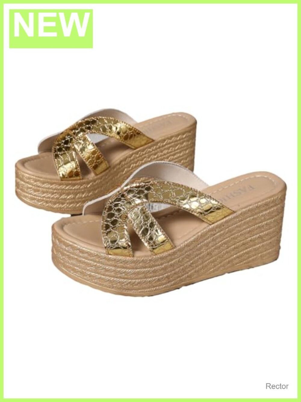 Women's Dressy Wedge Sandals Comfortable Slip On PU Open Toe Orthopedic Walking